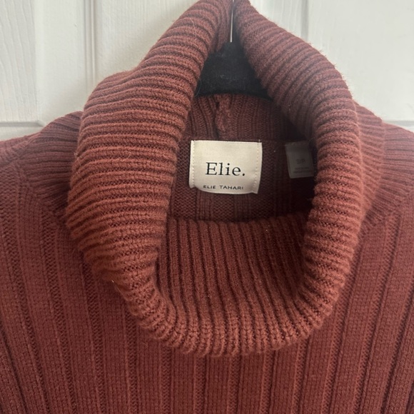 Women's Rust Brown Turtleneck Sweater - Picture 3 of 5